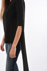 Double Fabric Short Sleeve Sweater