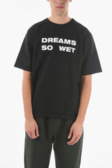 Crew-neck DREAMS SO WET T-shirt with Contrasting Printing