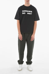 Crew-neck DREAMS SO WET T-shirt with Contrasting Printing