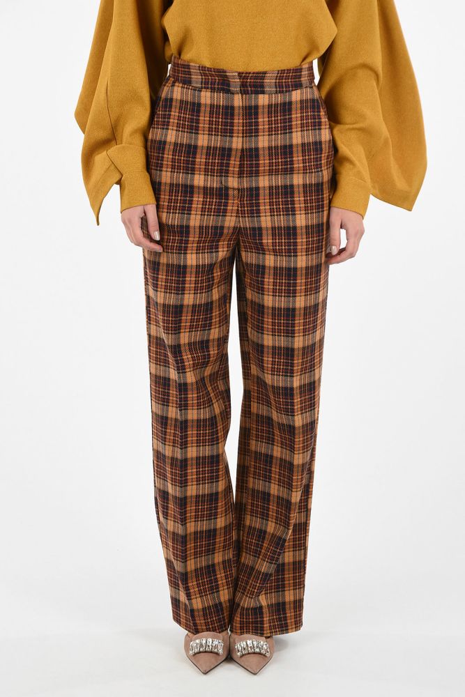 District Check High Waist DUBLIN Palazzo Pants