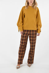 District Check High Waist DUBLIN Palazzo Pants