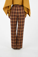 District Check High Waist DUBLIN Palazzo Pants