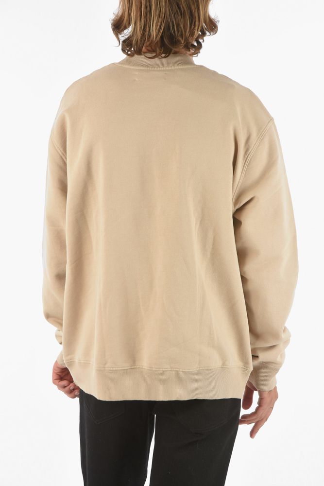 Solid Color Cotton NORSBRO Crew-Neck Sweatshirt