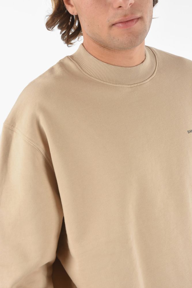 Solid Color Cotton NORSBRO Crew-Neck Sweatshirt
