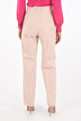 3 Pocket Front Pleated Cotton Pants