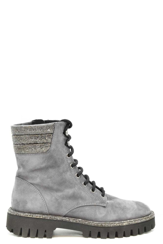 ninalilou Bootie Color: gray Material: chamois : 100%