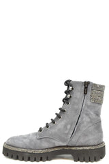 ninalilou Bootie Color: gray Material: chamois : 100%