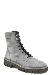 ninalilou Bootie Color: gray Material: chamois : 100%