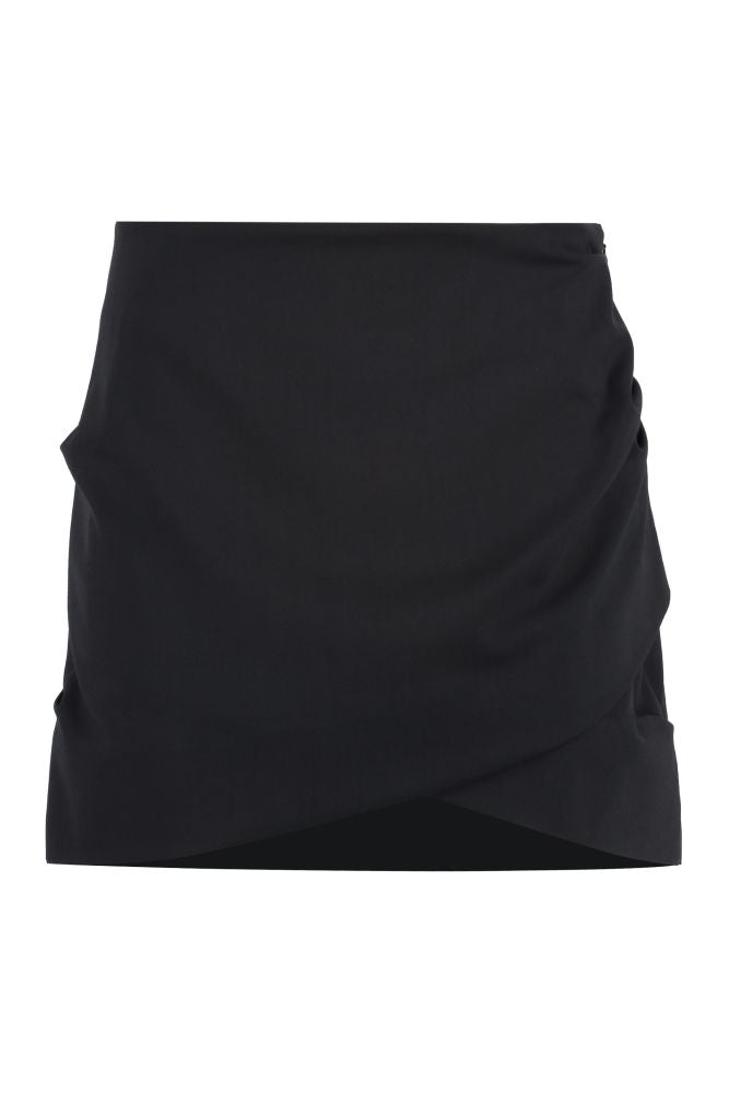 Wool-blend mini skirt