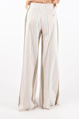 3 Pocket Single-pleated Bayadere Palazzo Pants