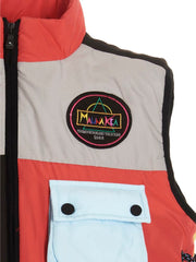 Logo colorblock sleeveless jacket