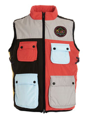 Logo colorblock sleeveless jacket