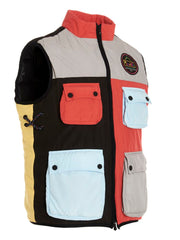 Logo colorblock sleeveless jacket