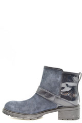 Hogan Bootie Color: Blue Material: chamois : 50%, leather : 50%