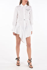 Embroidered LOGO ASYMMETRICAL Shirt Dress