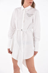 Embroidered LOGO ASYMMETRICAL Shirt Dress