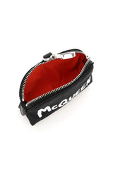 McQUEEN GRAFFITI POLYFAILLE SMALL POUCH