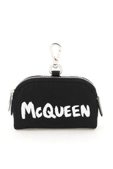 McQUEEN GRAFFITI POLYFAILLE SMALL POUCH