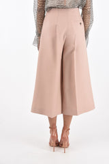 Single-pleated Wool and Silk Gaucho Pants