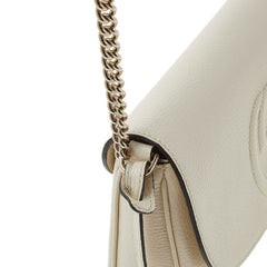 Gucci white soho tassel leather crossbody shoulder bag