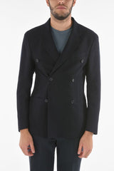 CC COLLECTION Virgin Wool Double-breasted Blazer with Braid