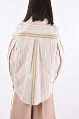 Bayadere Cotton Wrap Shirt