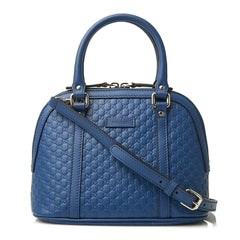 Gucci microguccissima bag blue leather