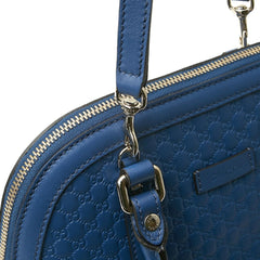 Gucci microguccissima bag blue leather