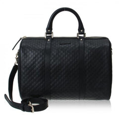 Boston bag micro guccissima gg black leather satchel