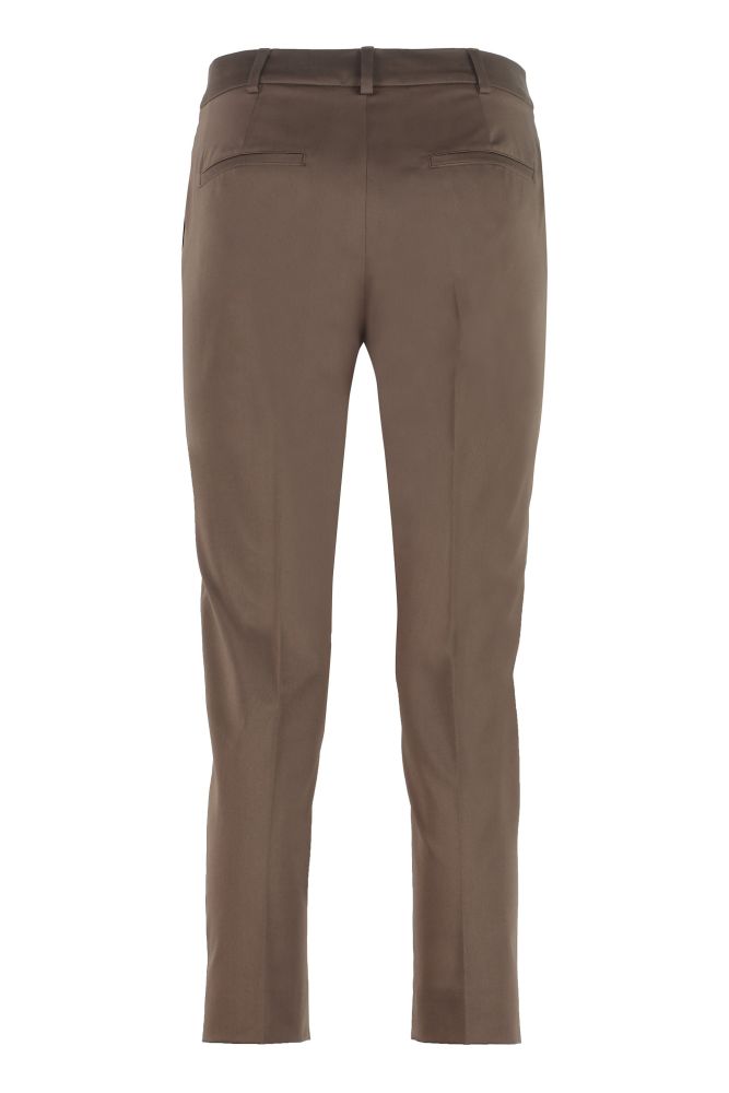 Calcut stretch cotton stovepipe trousers