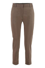 Calcut stretch cotton stovepipe trousers