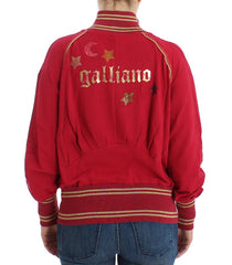 John Galliano Pink Mock Zip Cardigan Sweatshirt Sweater