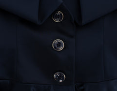 Exte Blue Three Button Single Breasted Blazer Jacket