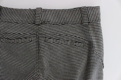 Ermanno Scervino Black White Checkered Cotton Casual Pants