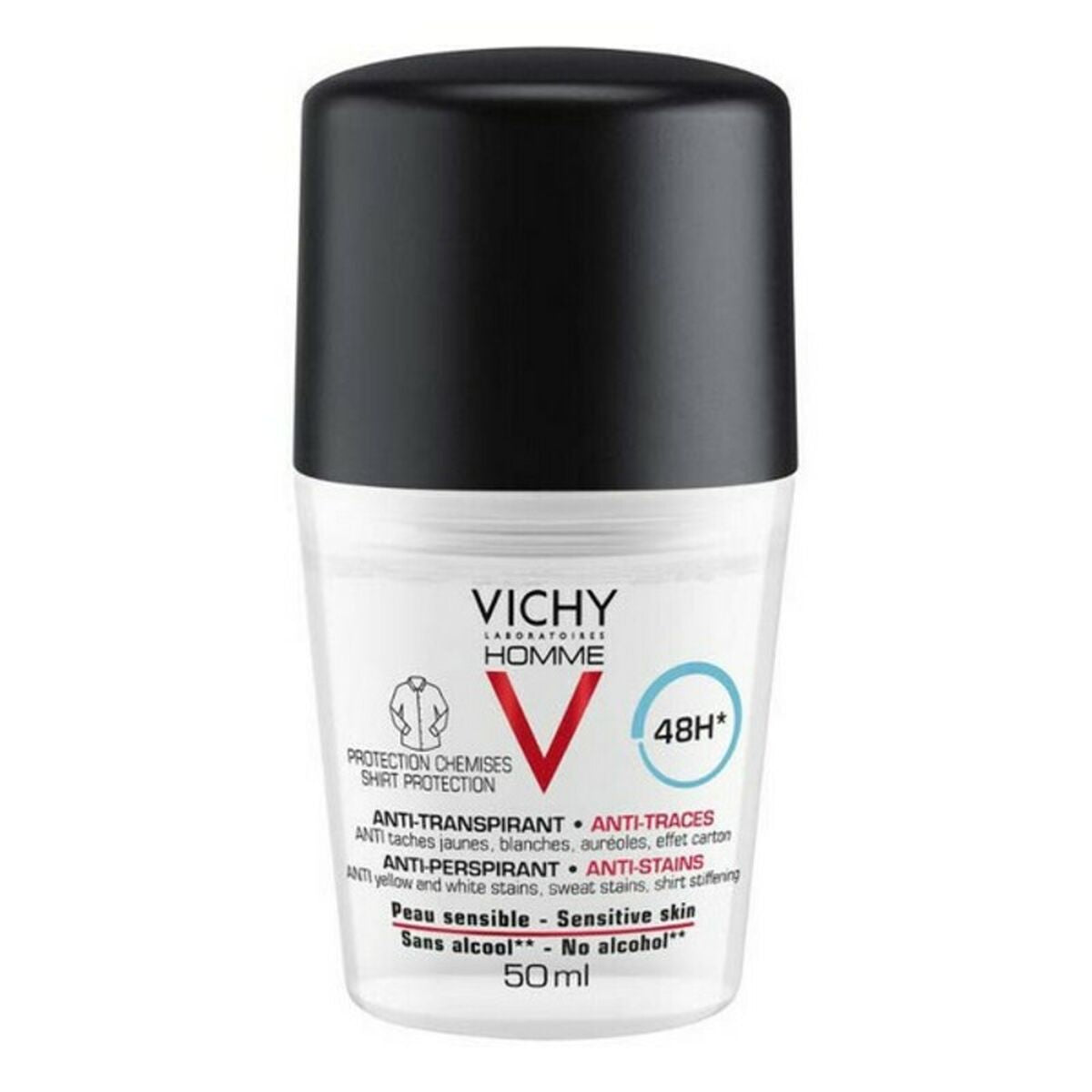 Déodorant Roll-On Vichy Homme 48 heures Anti-transpirant 50 ml