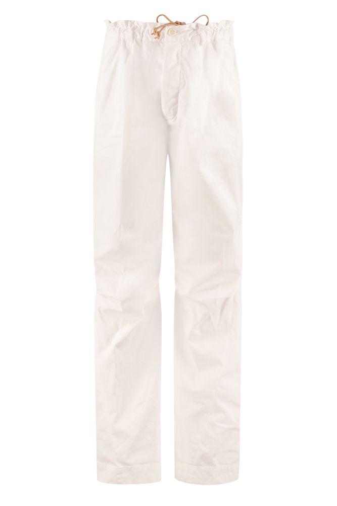 High-rise Cotton Trousers