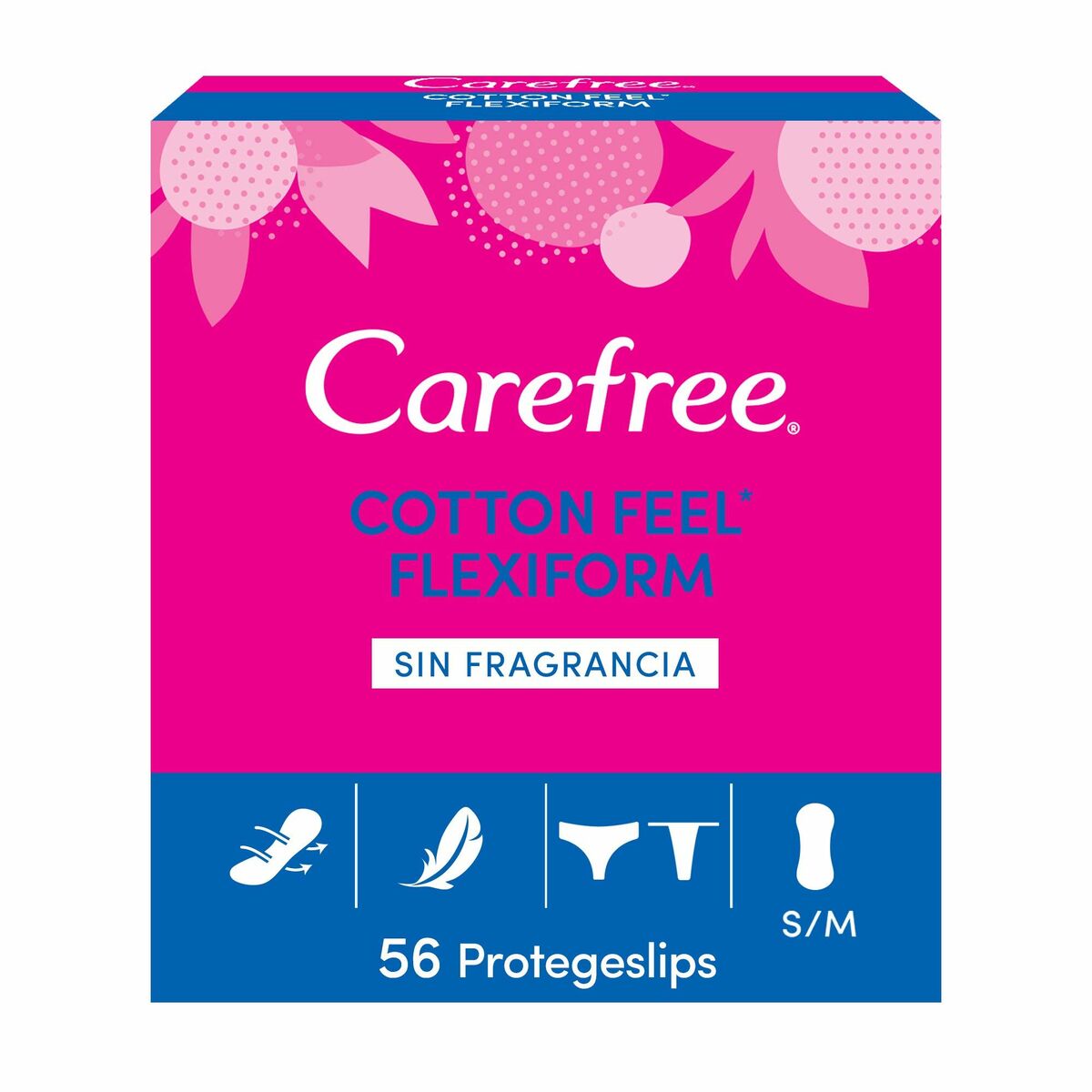 Flexible Panty Liner Carefree Carefree Flexiform Size S/M (56 uds)