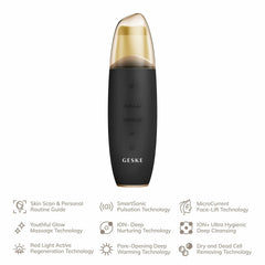 Cleansing and Exfoliating Brush Geske SmartAppGuided Black 9-in-1