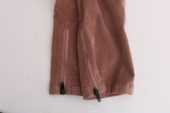 Ermanno Scervino Pink Velvet Cropped Casual Pants