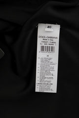 Dolce & Gabbana Black Floral Jacquard Slim Blazer