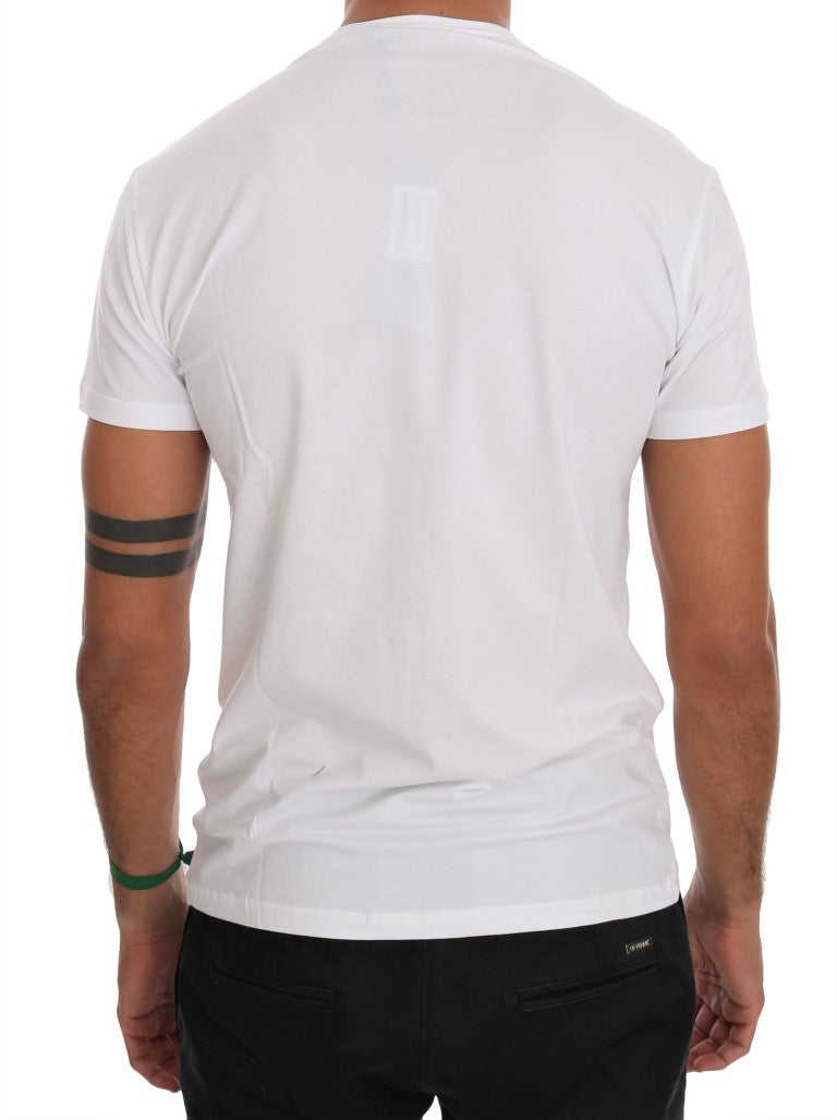 Daniele Alessandrini White Cotton Crewneck T-Shirt