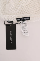 Dolce & Gabbana White Net Tank Transparent Top