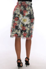 Dolce & Gabbana Floral Patterned Pencil Straight Skirt
