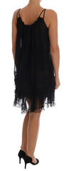 Dolce & Gabbana Black Silk Lace Chemise Dress