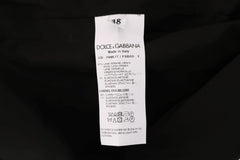 Dolce & Gabbana Gray Polka Dotted Wool Stretch Dress