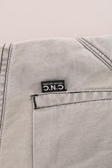 Costume National Gray Wash Cotton Slim Jeans