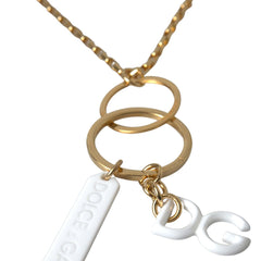 Dolce & Gabbana Chic Gold Charm Chain Necklace
