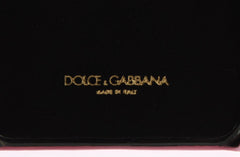 Dolce & Gabbana Pink Leather Heart Phone Cover