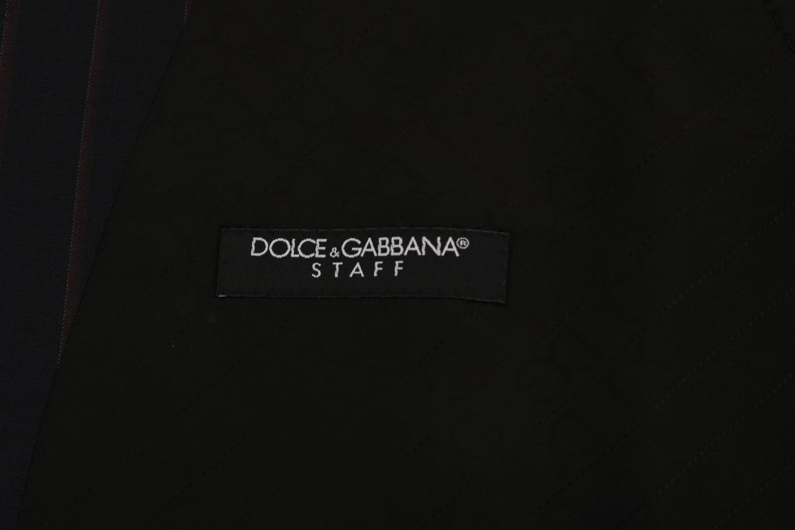 Dolce & Gabbana Blue Wool Stretch Vest