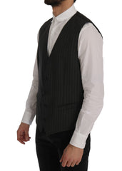 Dolce & Gabbana Gray STAFF Wool Stretch Vest